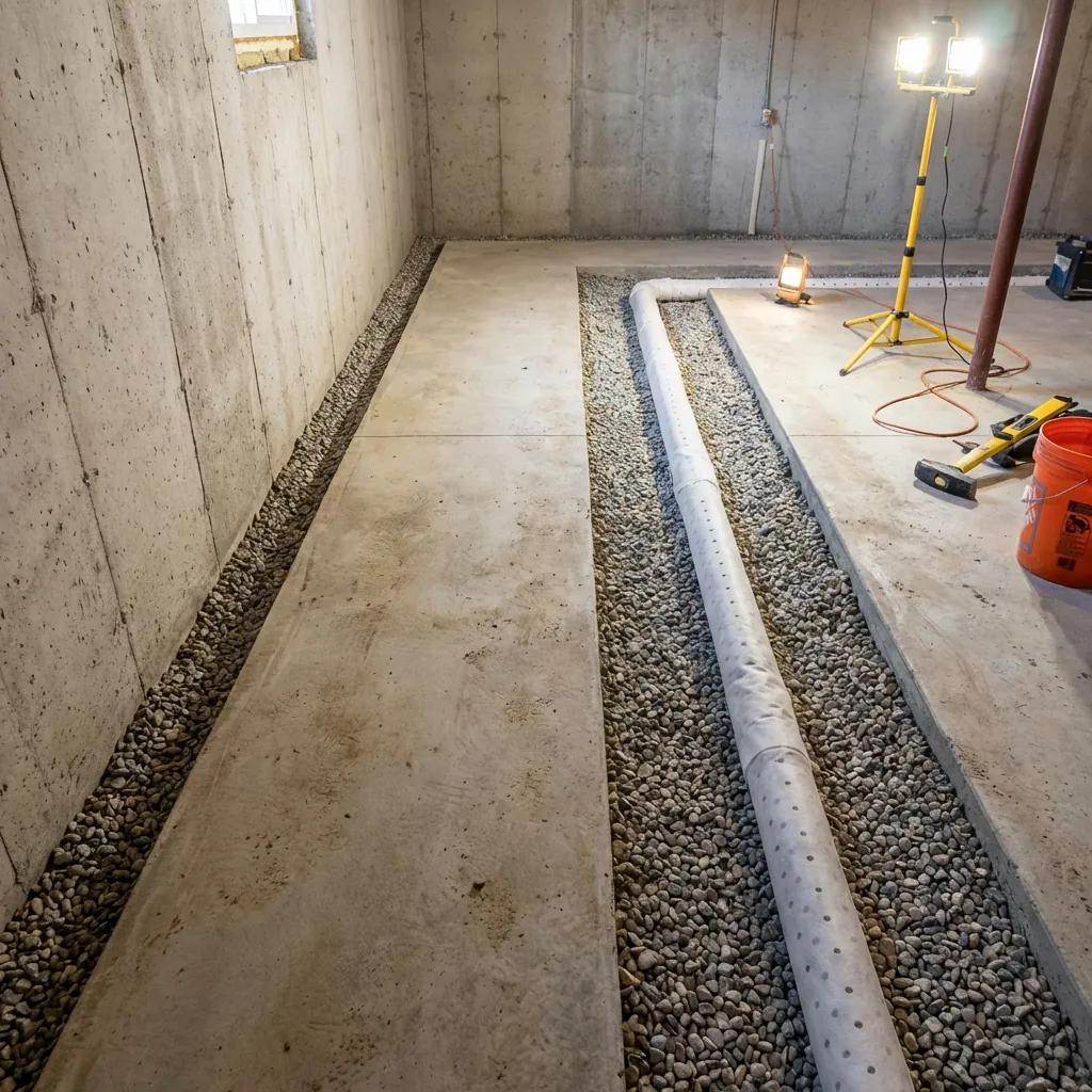 Key Waterproofing quality drainage channel installation